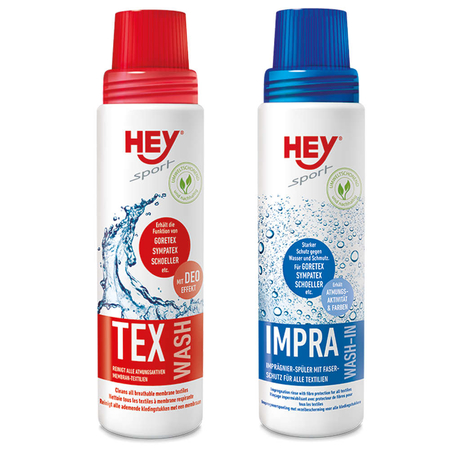 SPARPAKET HEY® Sport Tex Wash + Impra Wash-In / je 250ml