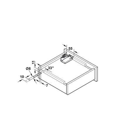 Blum Tandem Vollauszug, mit Blumotion, 30kg, NL 550 mm